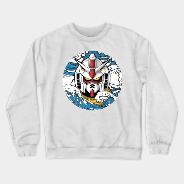 gundam rx 78 wave Crewneck Sweatshirt by Amartwork